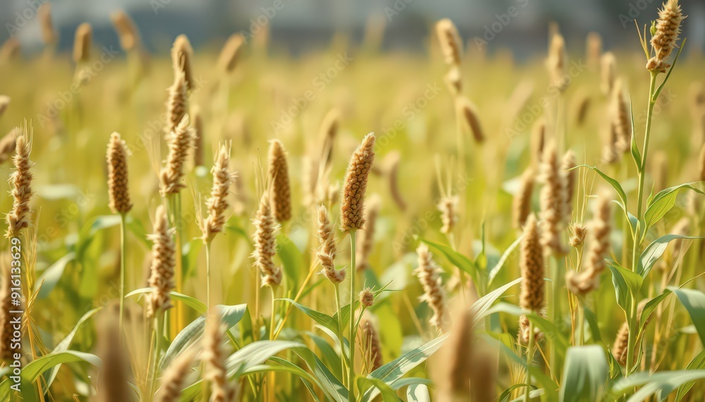 Golden Wheat Field in Sunlight. Golden Wheat Field in Sunlight.