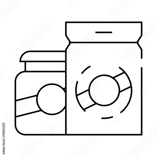 epsom bath salt line icon vector. epsom bath salt sign. isolated contour symbol black illustration
