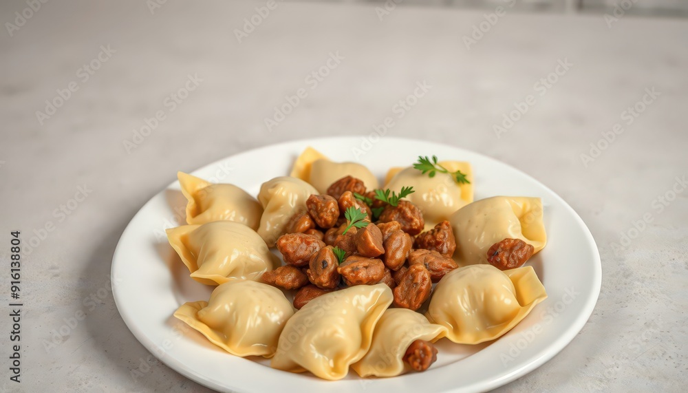 Delicious Ravioli with Brown Sauce. Delicious Ravioli with Brown Sauce.