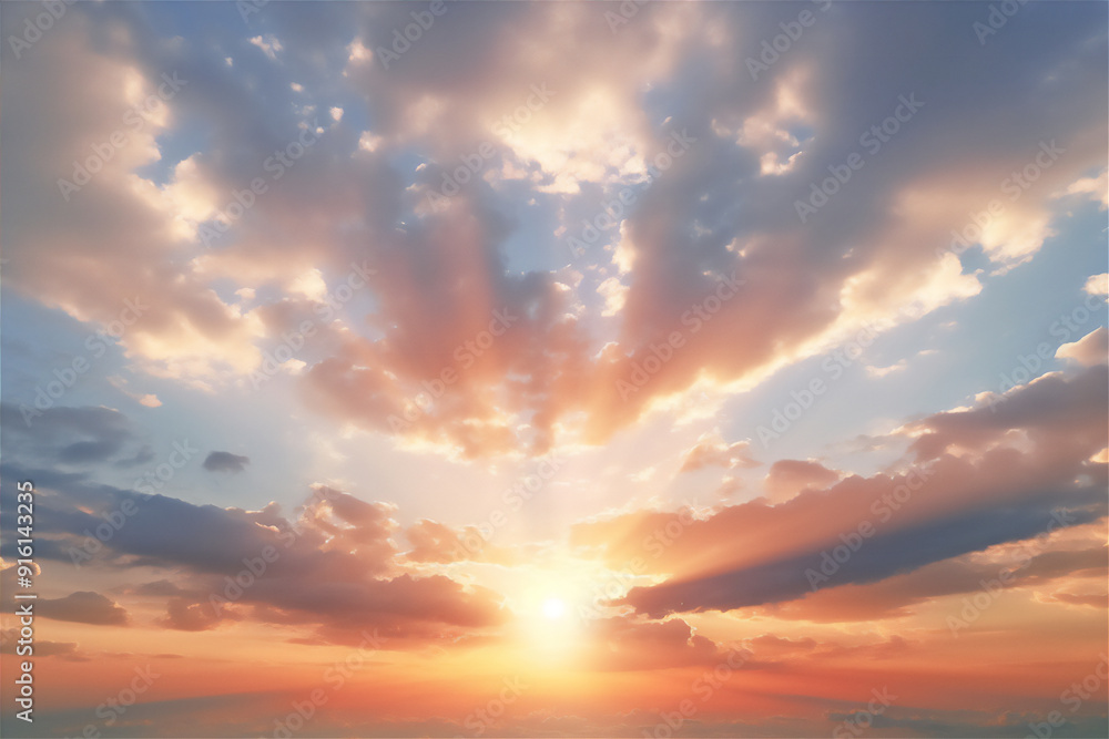Sky In sunset with dramatic beautiful clouds version 35 Sky In sunset with dramatic beautiful clouds version 35