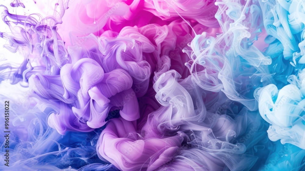 Abstract Swirls of Purple and Blue Ink Abstract Swirls of Purple and Blue Ink