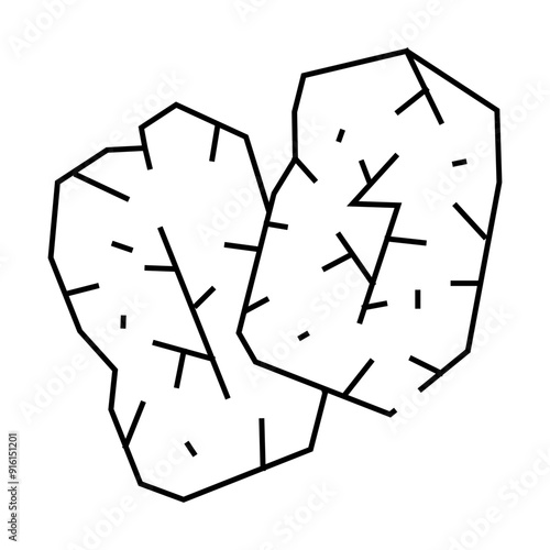runes accessory line icon vector. runes accessory sign. isolated contour symbol black illustration