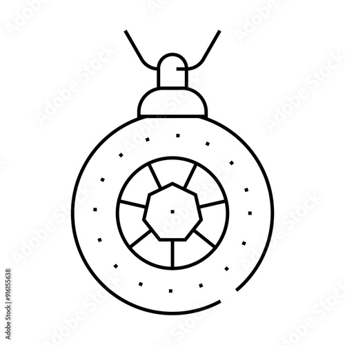 amulet accessory line icon vector. amulet accessory sign. isolated contour symbol black illustration