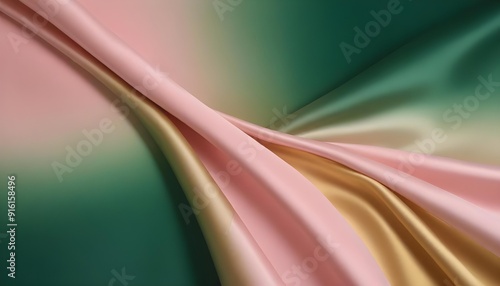 A luxurious ombre transitioning from deep emerald green at the top to a rich gold at the bottom, with a fine, satin-like texture giving the gradient a regal, opulent feel.