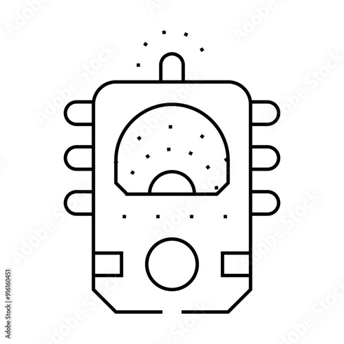 ectoplasm paranormal detector line icon vector. ectoplasm paranormal detector sign. isolated contour symbol black illustration