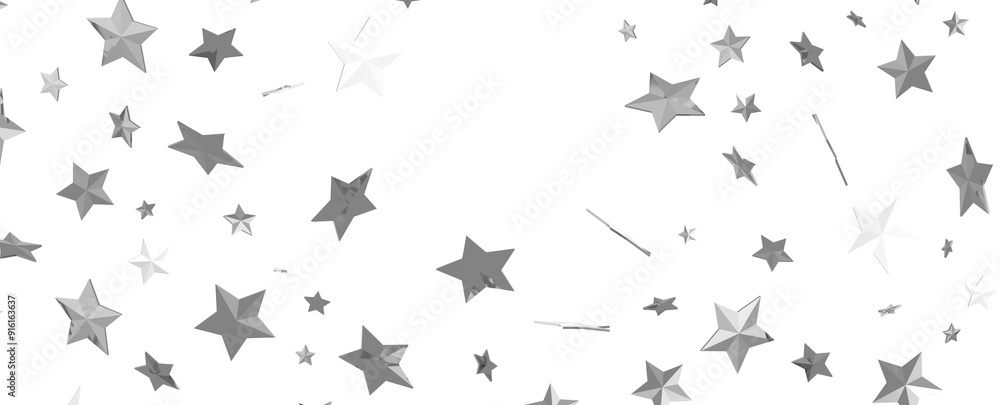 Naklejka premium sparkling Christmas confetti falling isolated on white