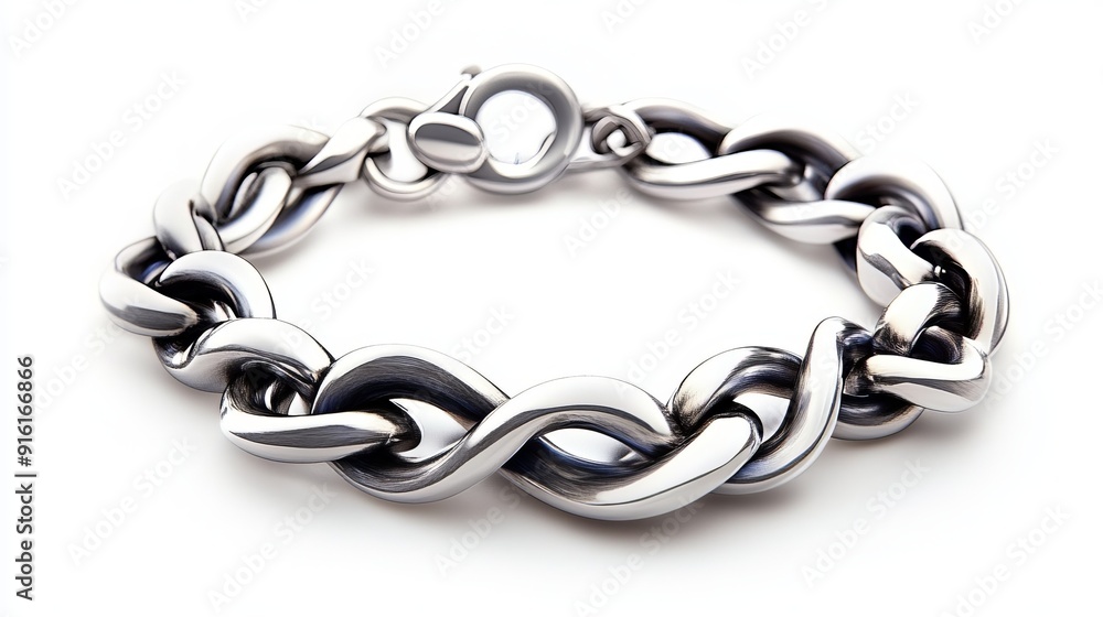 3D Watercolor Silver Charm Bracelet with Bold Outline | Unique Jewelry Design 3D Watercolor Silver Charm Bracelet with Bold Outline | Unique Jewelry Design