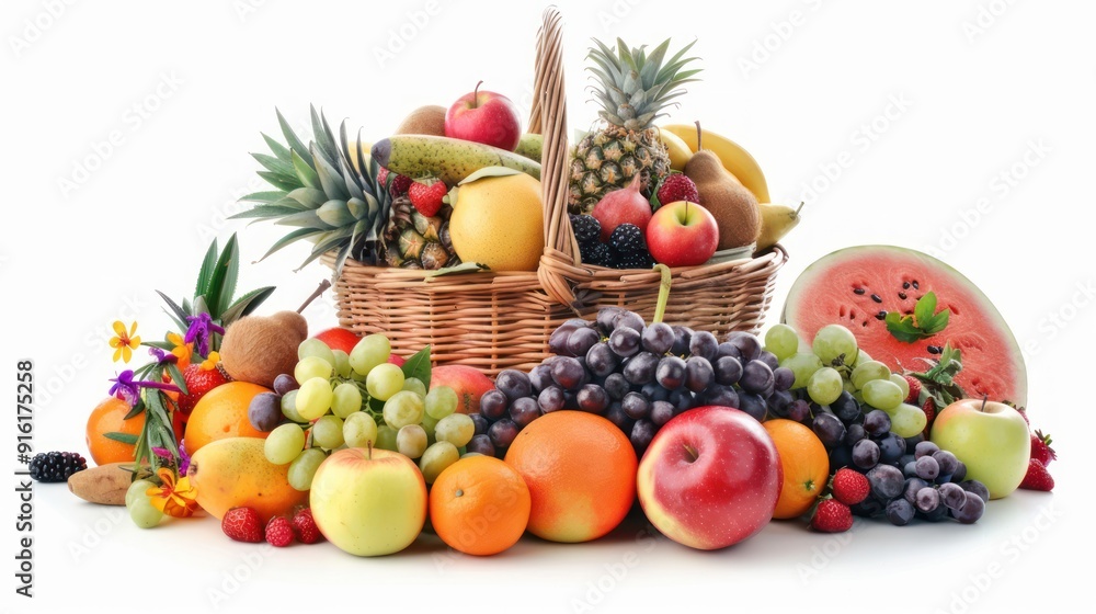Fresh Fruit Basket Display Fresh Fruit Basket Display