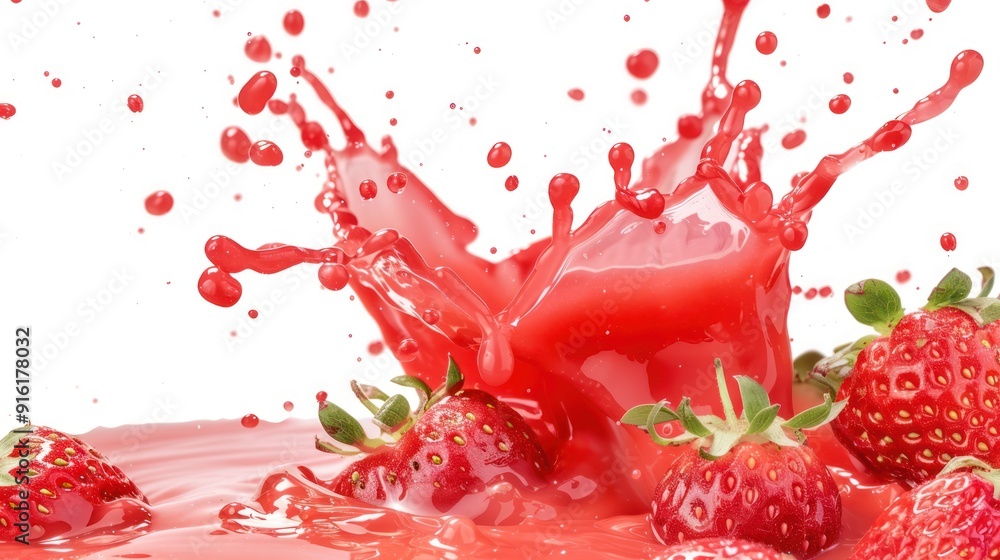 Strawberry Splash: A Burst of Red Strawberry Splash: A Burst of Red