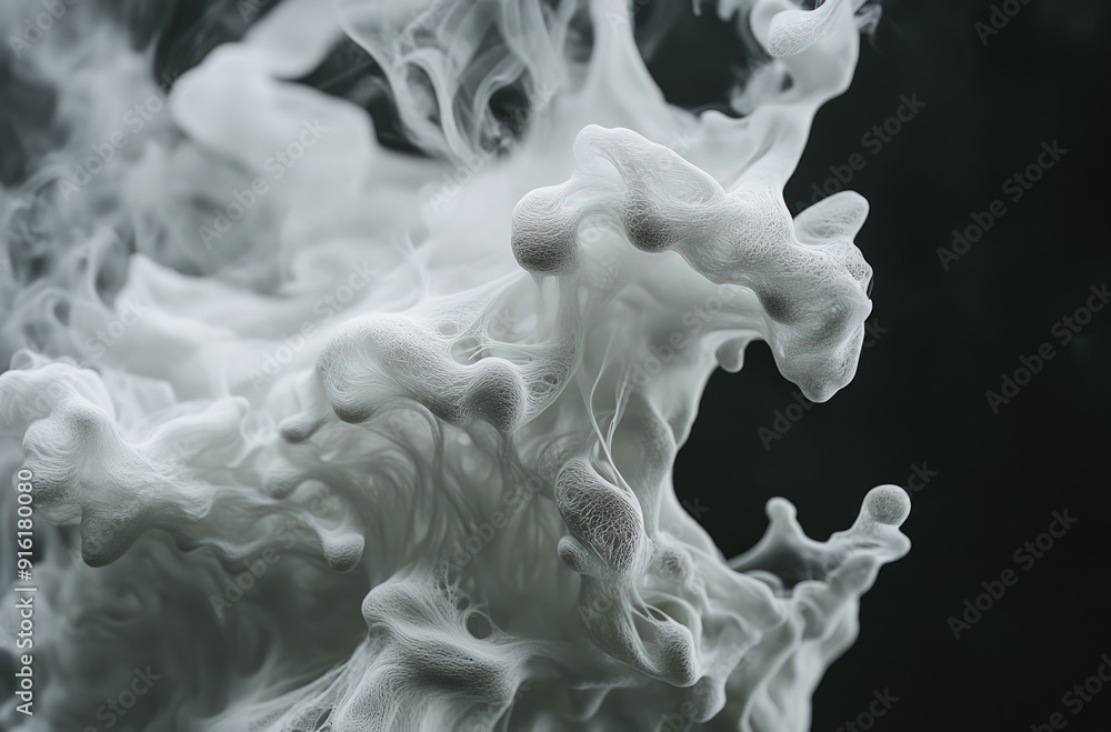 Fototapeta premium Abstract White Smoke in a Dark Background