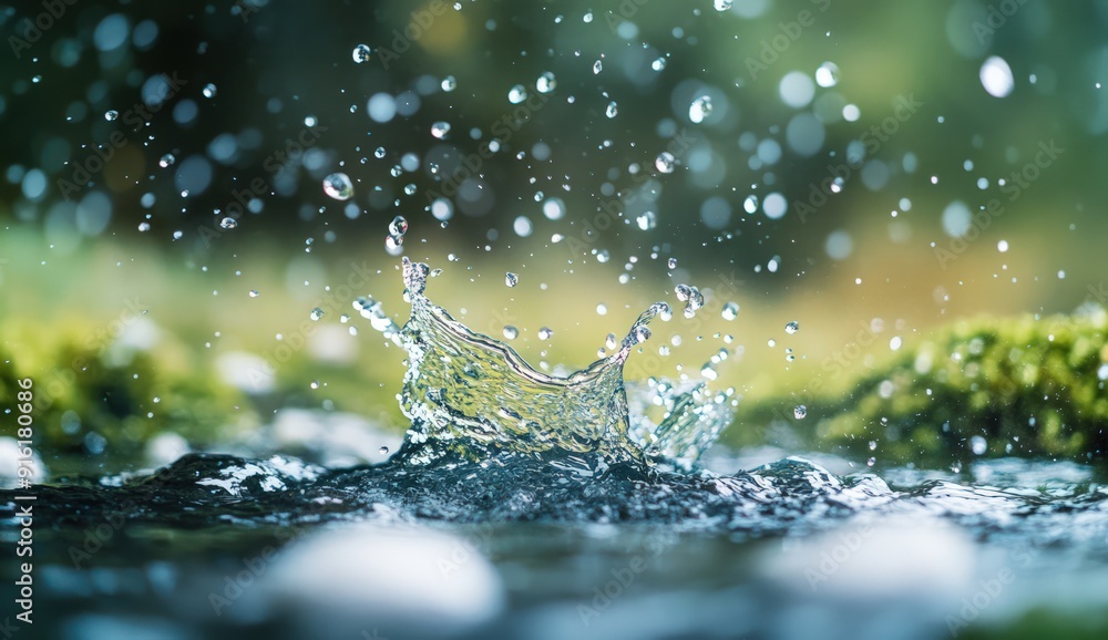 Water Droplet Splashing in Nature Water Droplet Splashing in Nature