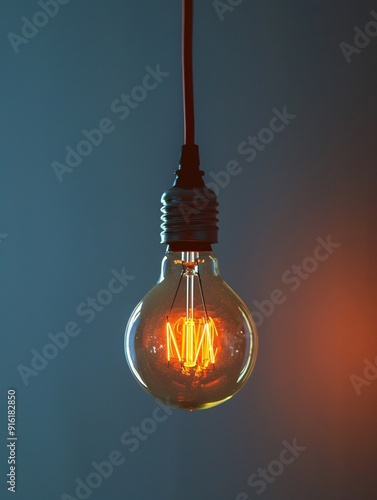 Vintage Edison Bulb with Warm Glow - Retro Lighting Concept