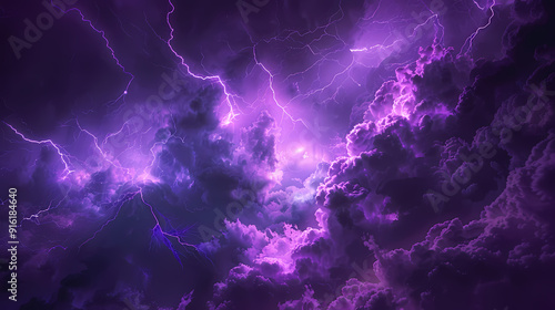 Purple lightning, a spectacular sight in the sky