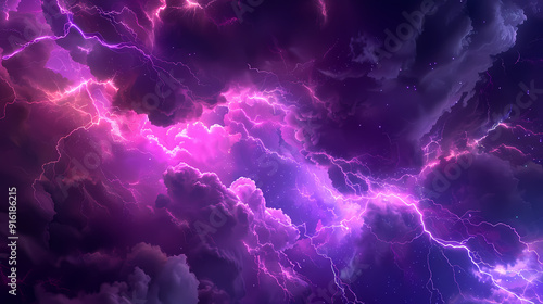 Purple lightning, a spectacular sight in the sky