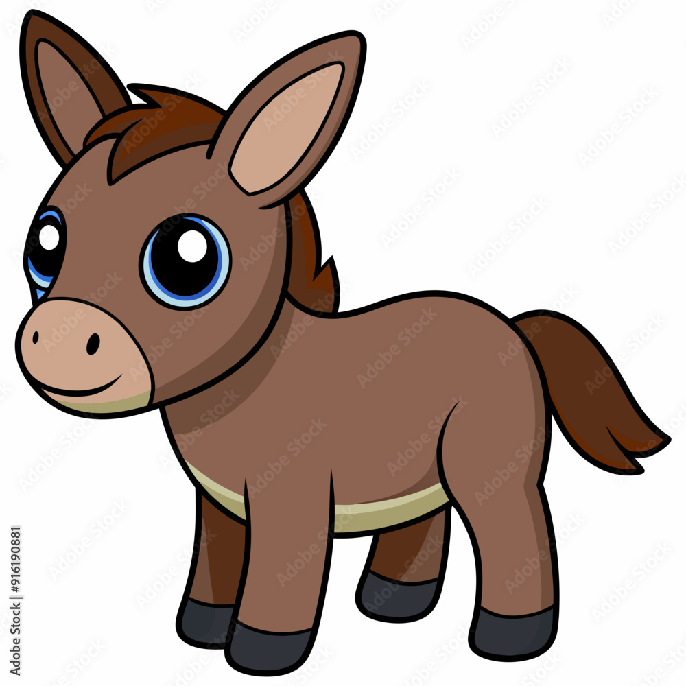 Naklejka premium Black mule, mule silhouette, mule vector art, animal icon, Holiday t shirt, mule Vector illustration, mule Line art, pet cartoon drawn trendy logo, eps, svg