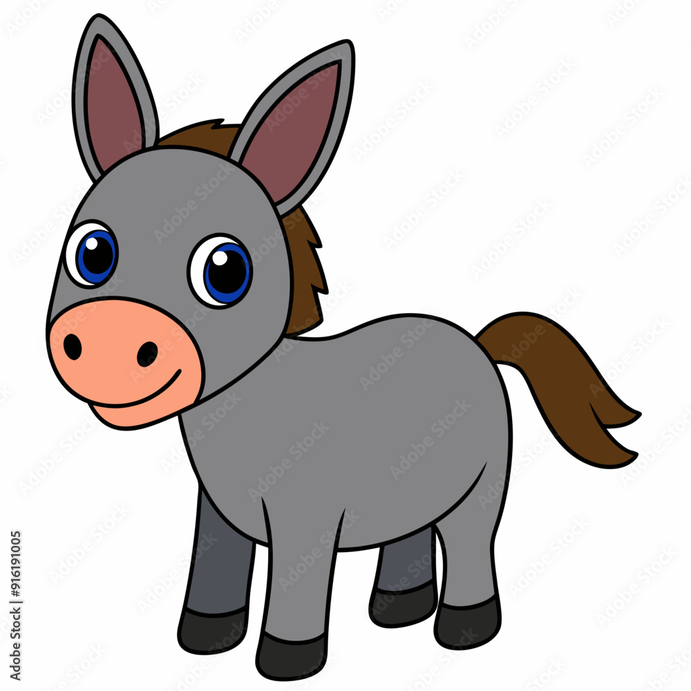 Naklejka premium Black mule, mule silhouette, mule vector art, animal icon, Holiday t shirt, mule Vector illustration, mule Line art, pet cartoon drawn trendy logo, eps, svg