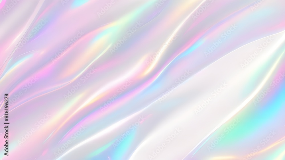 Holographic background seamless trendy iridescent light foil texture. Soft holographic pastel unicorn marble background pattern. Modern pearlescent blurry abstract swirl illustration.
Holographic background seamless trendy iridescent light foil texture. Soft holographic pastel unicorn marble background pattern. Modern pearlescent blurry abstract swirl illustration.