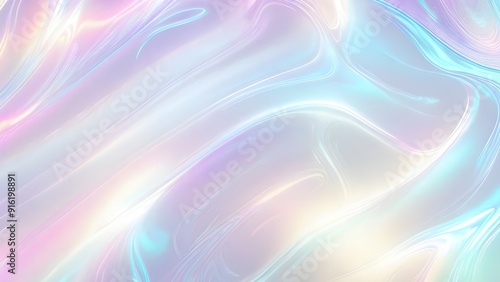 Wallpaper Mural Holographic background seamless trendy iridescent light foil texture. Soft holographic pastel unicorn marble background pattern. Modern pearlescent blurry abstract swirl illustration.	 Torontodigital.ca