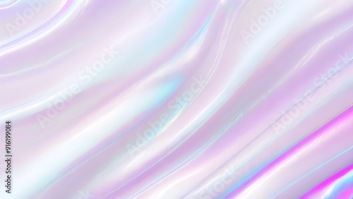 Holographic background seamless trendy iridescent light foil texture. Soft holographic pastel unicorn marble background pattern. Modern pearlescent blurry abstract swirl illustration. 