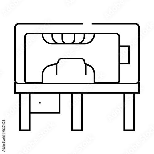 vacuum forming of plastic line icon vector. vacuum forming of plastic sign. isolated contour symbol black illustration photo