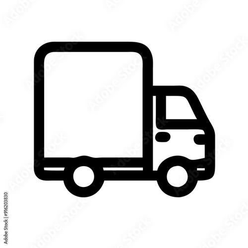 delivery truck shipping business service transportation car logistics shipment pictogram 