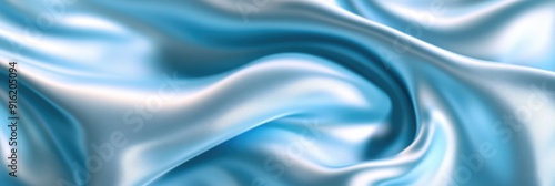 Wallpaper Mural Light blue soft satin fabric waves background design. Texture with smooth flowing patterns and light shiny effect Torontodigital.ca