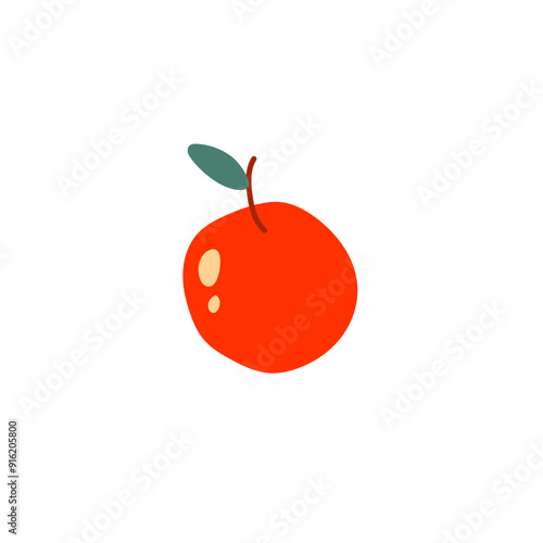 Red apple Icon in trendy flat style isolated on white background. Icon page symbol for your website design Apple Icon logo, app, UI. Vector illustration isolated on white background, hygge style