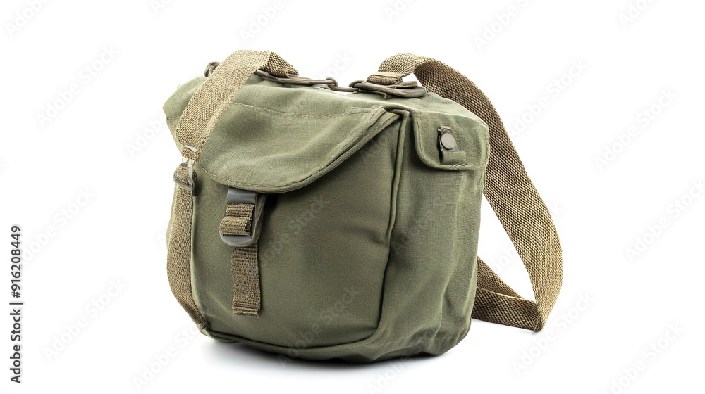 Naklejka premium Canteen Bag on White Background