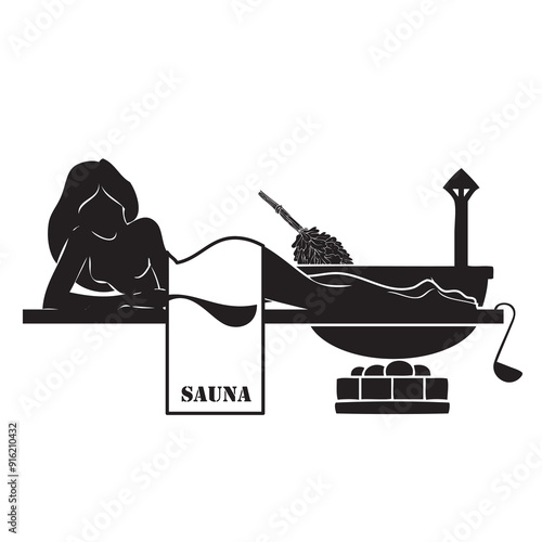 Woman in the sauna