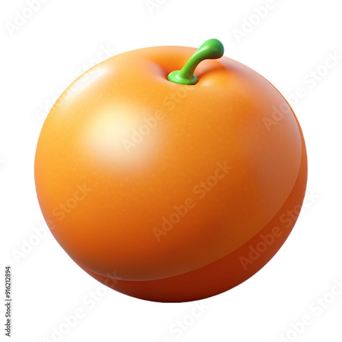 Wallpaper Mural A 3d orange isolated on transparent background. Torontodigital.ca