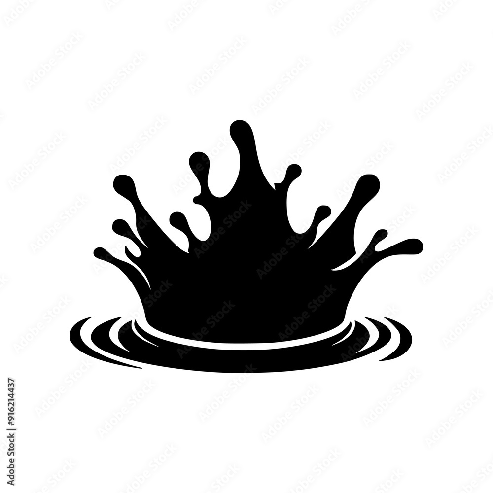 Obraz premium water drop silhouette vector illustration template design