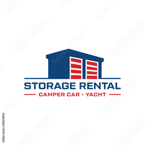 Safe storage garage logo icon vector illustration