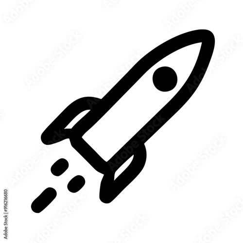 Rocket Bitcoin Pictogram 
