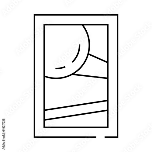 contemporary art museum exhibit line icon vector. contemporary art museum exhibit sign. isolated contour symbol black illustration