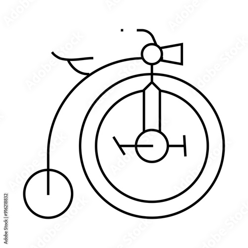 bike technique museum exhibit line icon vector. bike technique museum exhibit sign. isolated contour symbol black illustration