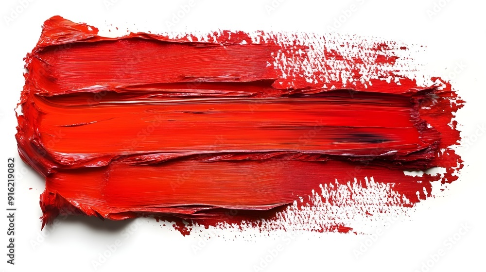 Red paint brush strokes, Generative AI Red paint brush strokes, Generative AI