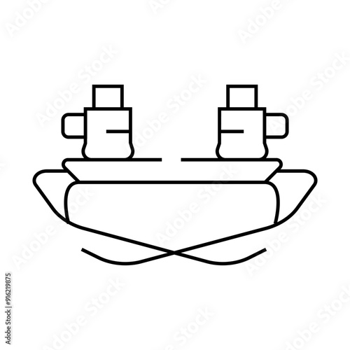 restorer glasses line icon vector. restorer glasses sign. isolated contour symbol black illustration