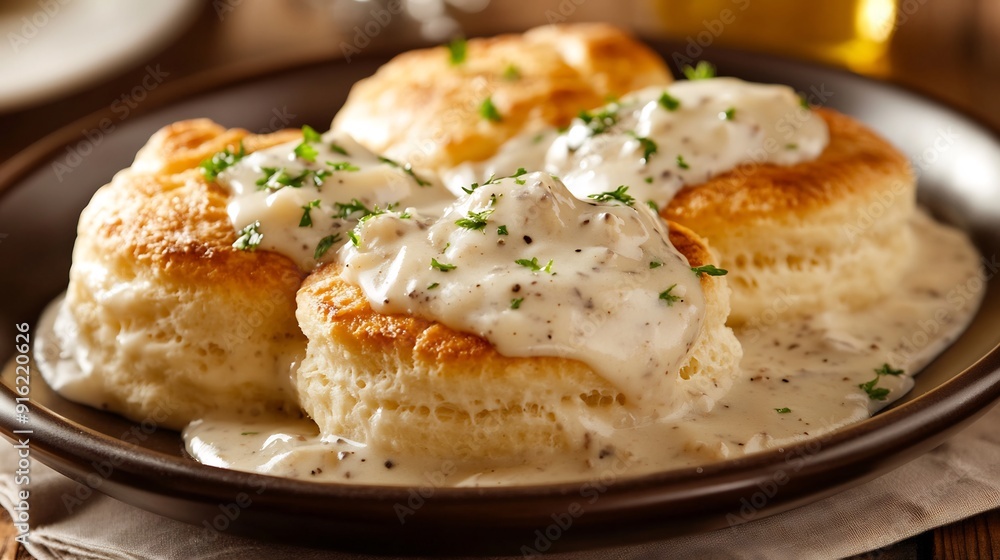 Buttermilk Biscuits with Creamy Sausage Gravy Buttermilk Biscuits with Creamy Sausage Gravy