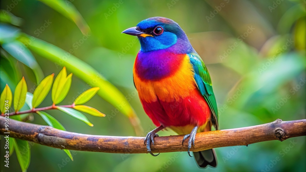 Colorful bird perched on a tree branch in a natural setting, avian, wildlife, feathers, beak, wings, wild, nature, beautiful Colorful bird perched on a tree branch in a natural setting, avian, wildlife, feathers, beak, wings, wild, nature, beautiful