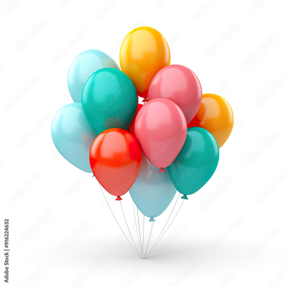 custom made wallpaper toronto digitalColorful Balloons Clustered Together with Strings.