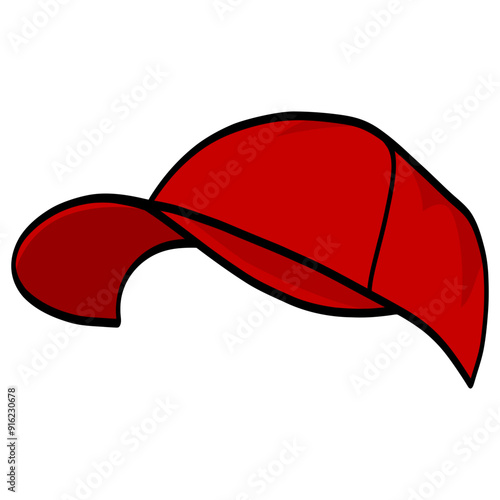 Red Cap Hat Illustration Vector