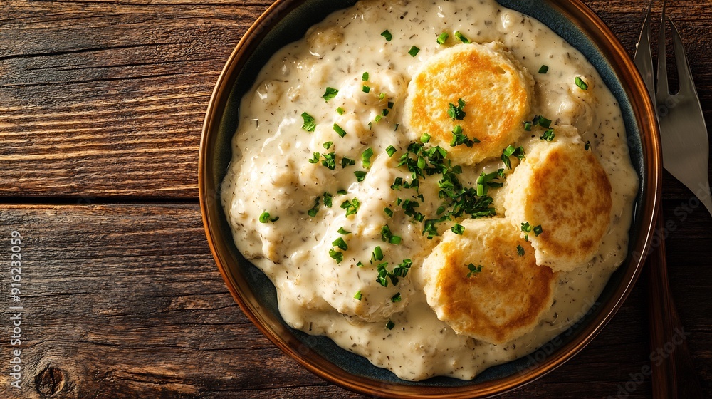 Creamy Biscuits and Gravy with Chives Creamy Biscuits and Gravy with Chives