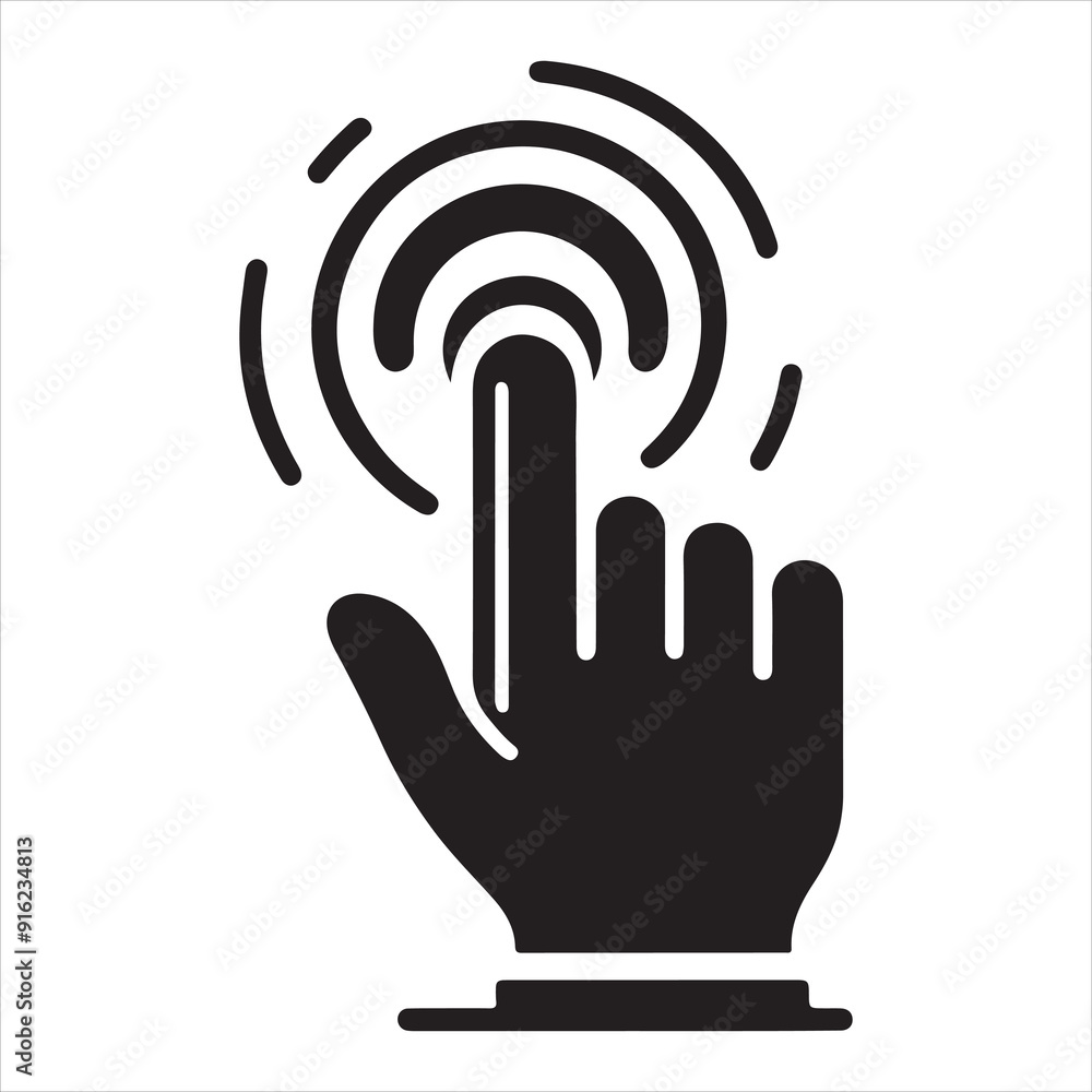 Vector design Hand click icon style Vector design Hand click icon style
