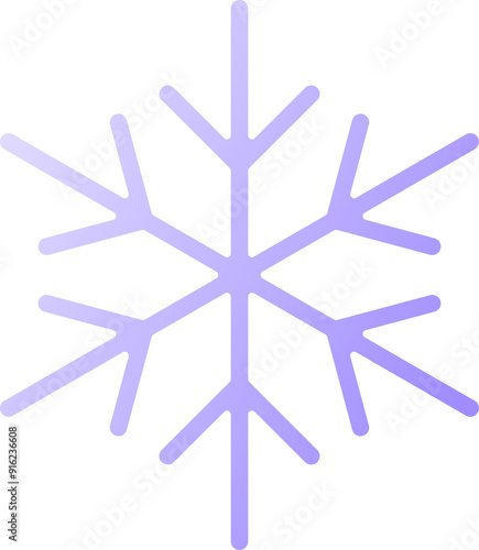 Snow flake icon gradient illustration