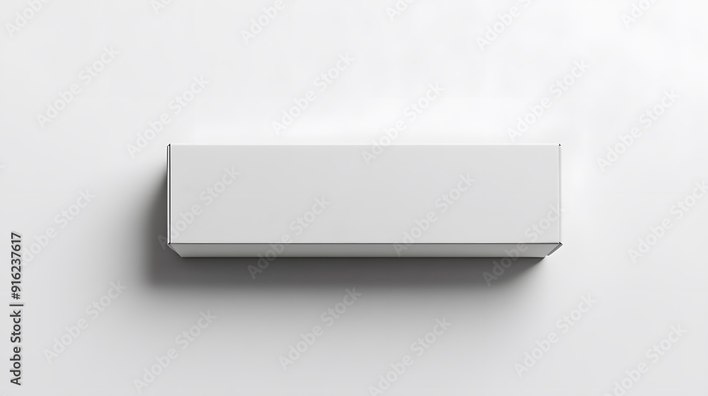 Minimalist white box mockup on a clean white background with no distractions Minimalist white box mockup on a clean white background with no distractions