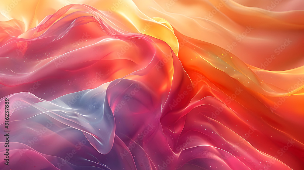 Obraz premium Abstract Background with Flowing Red, Orange, and Purple Hues