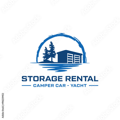 illustration vector graphic of self storage logo isolated on white background