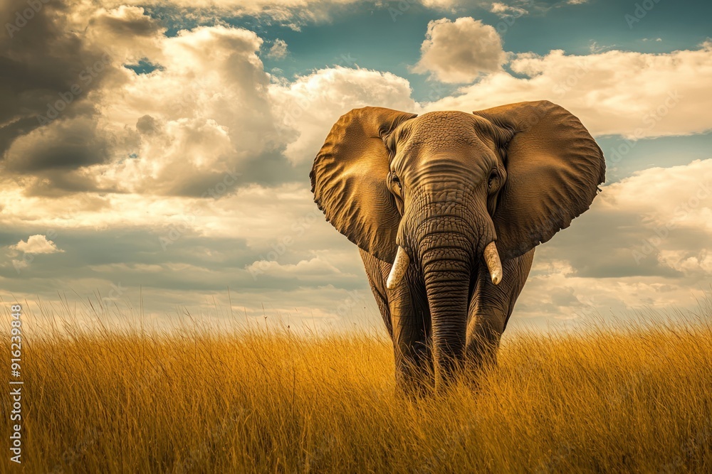 Obraz premium Elephant in the Grass