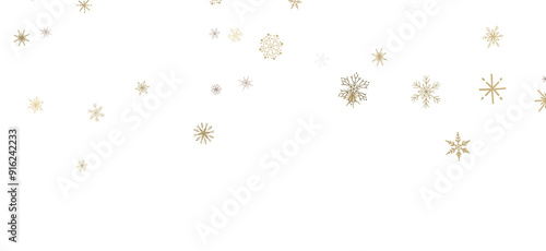 Magical Snowfall: Brilliant 3D Illustration Showcasing Descending Christmas Snowflakes