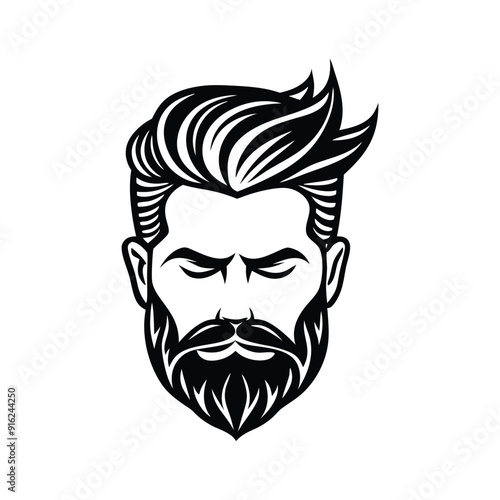 Tribal skull king tattoo vector illustration with fire and evil zombie elements